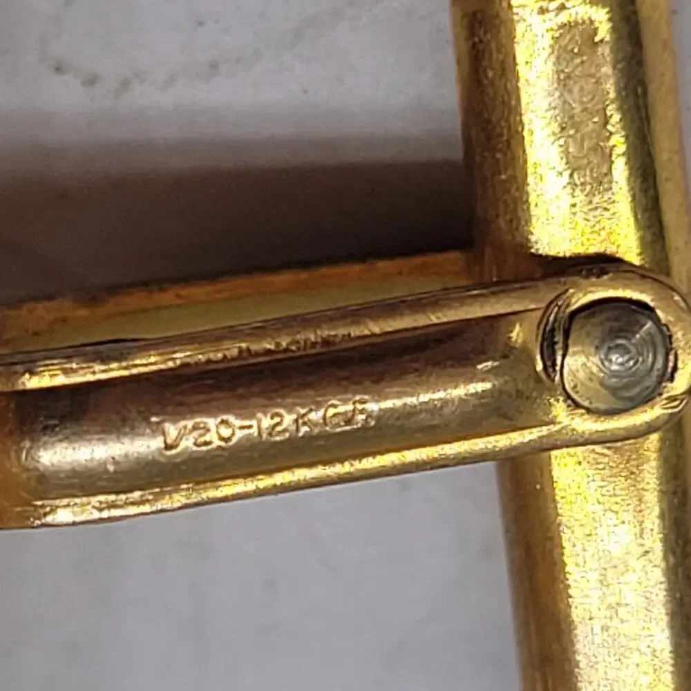 Vintage 12K Gold Filled Butterscotch Amber Cufflinks Tie Tack Set Preppy